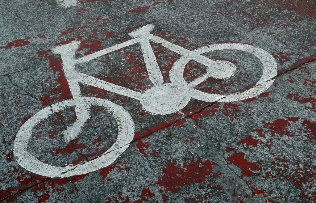 Bike road, bicycle sign